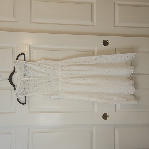 NWT Flying Tomatoe White Sleeveless Eyelet Midi Length Dress Size S - Picture 11 of 12
